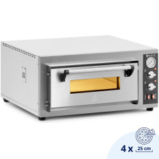 Elektrisk pizzaovn med en chamotte sten til 4 pizzaer ons. 25 cm 4200 W