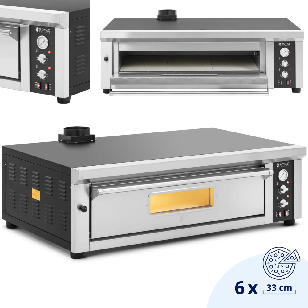 Electric Pizza ahi Chamotte'iga 6 pitsas. 33 cm 400 V 6600 W