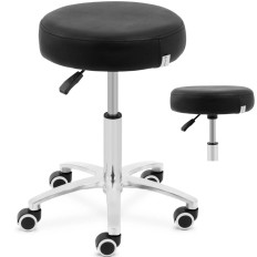 Tabouret cosmétique sur les roues jusqu'à 120 kg Côme - Noir