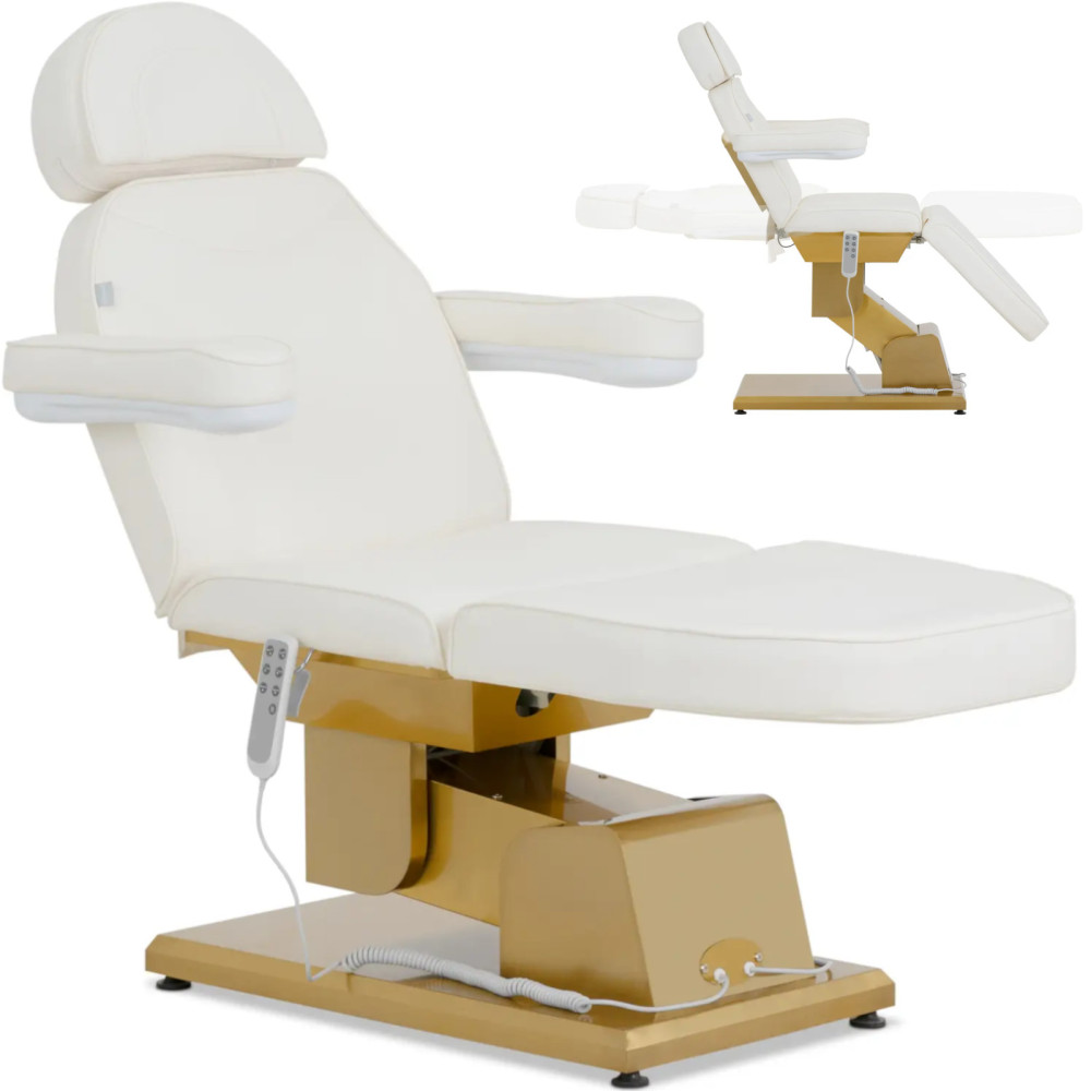 Cosmetische fauteuil verwarmd om aprilia te masseren - wit gouden
