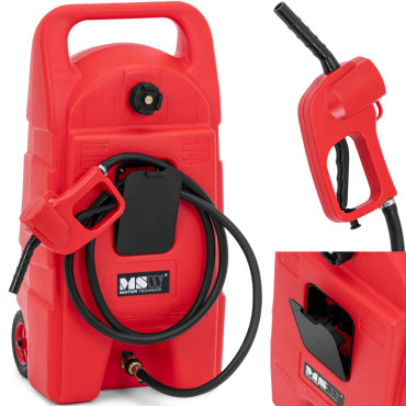 Canister portátil do tanque de combustível com rodas de derramamento 7.5 l / min 53 l