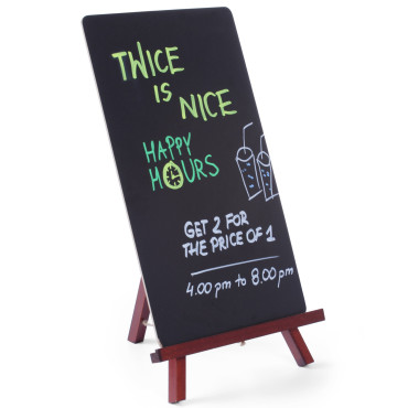 Reklamná doska Menu stojace na stojan na reštauráciu 220x360mm - Hendi 664070