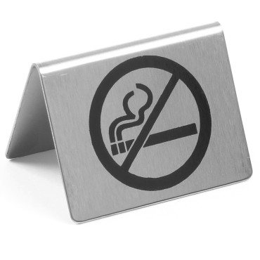 Placa de informação Não fumar aço inoxidável - Hendi 663660