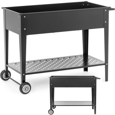 Blomstret metall Flowerbed for blomster urter med hylle 100 x 50 x 79 cm