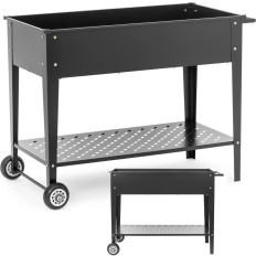 Blomstret metall Flowerbed for blomster urter med hylle 100 x 50 x 79 cm