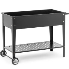 Blomstret metall Flowerbed for blomster urter med hylle 100 x 50 x 79 cm