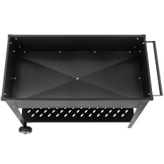 Bloembed metalen bloembed voor bloemenkruiden met plank 100 x 50 x 79 cm