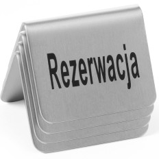 Informacijska plošča. Rezervacije. Kromovo jeklo. Komplet 4pcs. - Hendi 663714