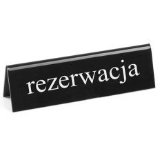 Oboustranný informační štítek Rezervace plastů Plexiglas pl - Hendi 663523