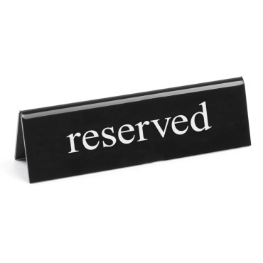 Reserva de placa de información de doble cara reservada Plexiglás de plástico en - Hendi 663462