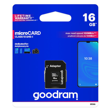 Microcard 16 GB Micro SD HC / XC κάρτα μνήμης UHS-I προσαρμογέα SD Διαβάστε σε 100MB / s
