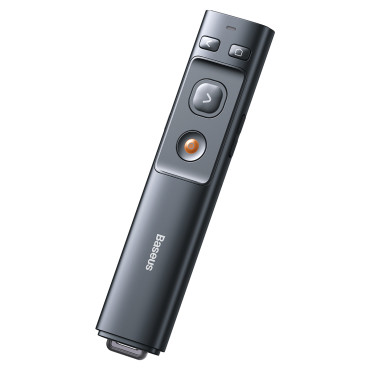 Laseranzeige Orange Dot Ai mit automatischer Transkription der Stimme für Text - grau