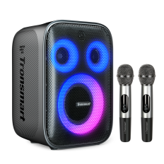 Halo Speaker Wireless 200 120W + 2 Microfones de Karaokê - Preto