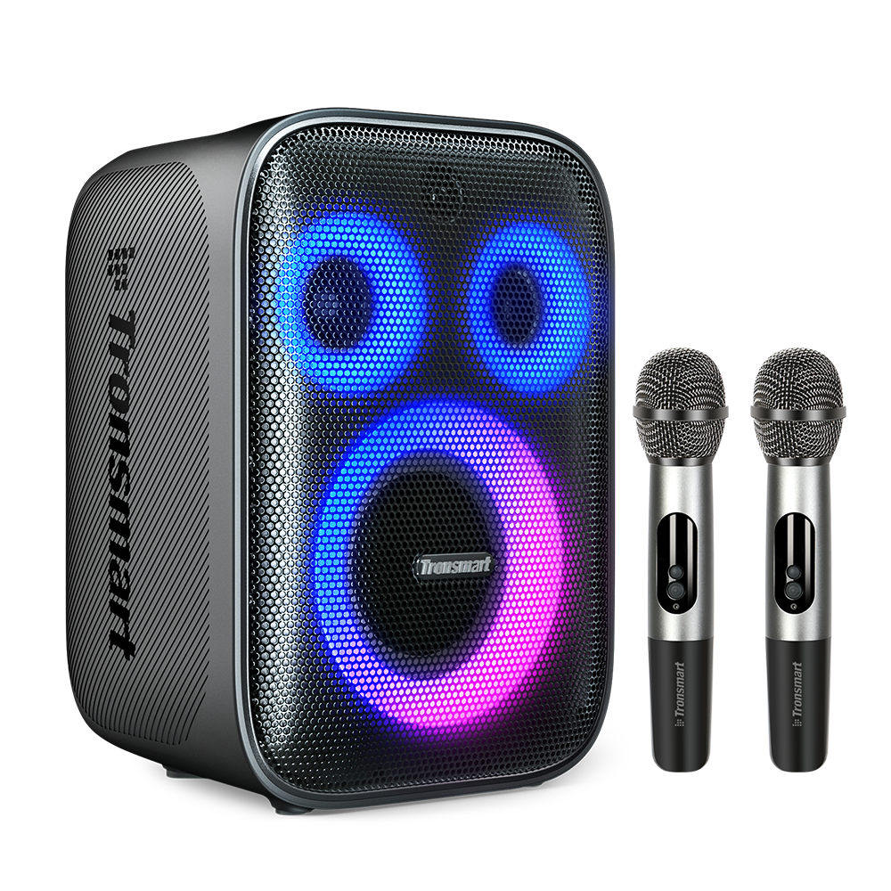 Halo Wireless Speaker 200 120W + 2 Karaoke Microphones - Svart