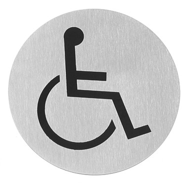 Placa de informação auto-adesiva para aço inoxidável desativado qua. 75mm - Hendi 663646