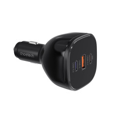 160W 2X USB-C PD 3.1 1x carregador USB-A - Preto