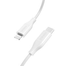 Kabelový vodič pro iPhone USB-C - blesk MFI PD 30W 1.2m - bílý