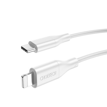 Kaapelijohto iPhone USB-C - Lightning MFI PD 30W 1.2m - valkoinen