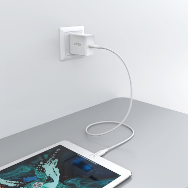 Kabeļu vads iPhone USB-C - Zibens MFI PD 30W 1.2m - balts