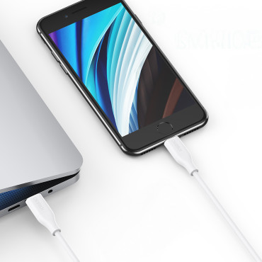 Kabelska žica za iPhone USB-C - Lightning MFI PD 30W 1.2m - bela