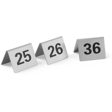 Informacijska plošča Tabela Številka 25-36 Komplet iz nerjavečega jekla 12pcs. - Hendi 663868