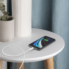 Kabeļu vads iPhone USB-C - Zibens MFI PD 30W 1.2m - balts
