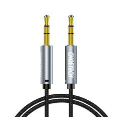 Aux ljudkabel för 2x mini jack högtalare 3.5mm man 1.2m - svart