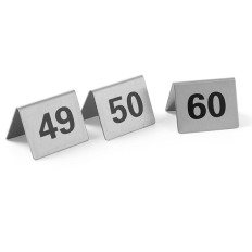 Informationsplattennummer Tabelle 49-60 Edelstahl-Set 12pcs. - Hendi 663882