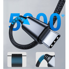 Cabo de cabo de áudio AUX USB-C - Mini Jack 3.5mm 2 m - preto