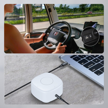 AUX USB-C Audiokaapelikaapeli - Mini Jack 3.5mm 2 m - musta