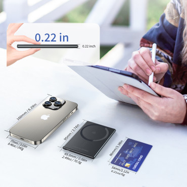 Powerbank Inductive 2000MAH Super Thin 5W MagSafe Qi - Svart