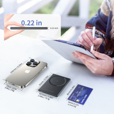 Powerbank Inductive 2000MAH Super Thin 5W MagSafe Qi - Svart