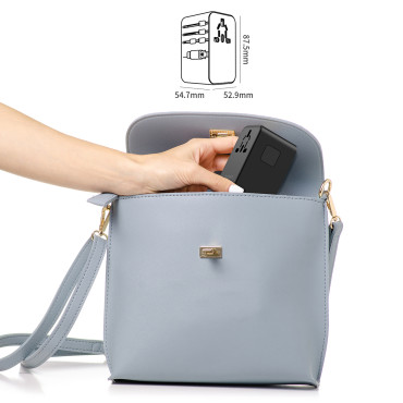 Adaptér Cestovná nabíjačka 45W EU / US / AUS / UK so zabudovaným káblom USB-C - čierny