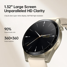 SmartWatch Classic-serien med anslutningsfunktionsskärm 1.32 '' IP68 - Golden