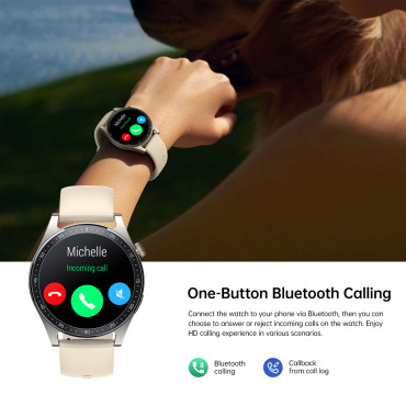 SmartWatch Classic-serien med anslutningsfunktionsskärm 1.32 '' IP68 - Golden