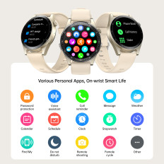 SmartWatch Classic Series s pripojením prijímajúcim funkčnú obrazovku 1.32 '' IP68 - Golden