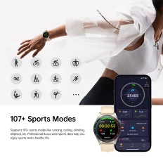 SmartWatch Classic-serien med anslutningsfunktionsskärm 1.32 '' IP68 - Golden