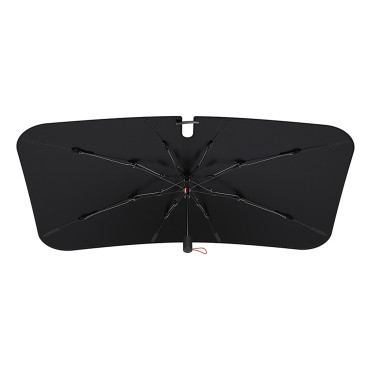 Kryt pre auto s dáždnikom pre auto na čelnom skle Coolride 142x75cm - čierna
