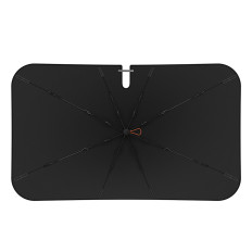 Cobertura para o guarda-chuva do carro para o carro no coolride de pára-brisa 142x75cm - preto