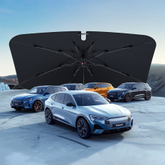 Kryt pre auto s dáždnikom pre auto na čelnom skle Coolride 142x75cm - čierna