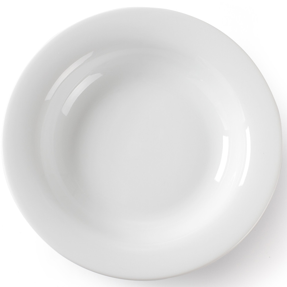 Assiette creuse à soupe OPTIMA en porcelaine blanche Ø 220mm ensemble de 12 pièces - Hendi 770863 Assiette creuse à soupe OPTIMA en porcelaine blanche Ø 220mm ensemble de 12 pièces - Hendi 770863