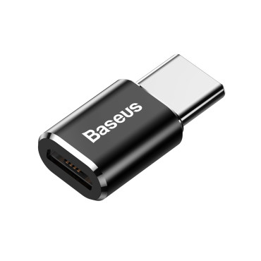 Mini adapter adapter med mikro USB på USB-C - svart