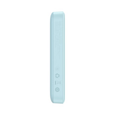 "PowerBank Indukcinis Magnetinis Mini 10000 Mah 20W + USB-C kabelis - mėlyna