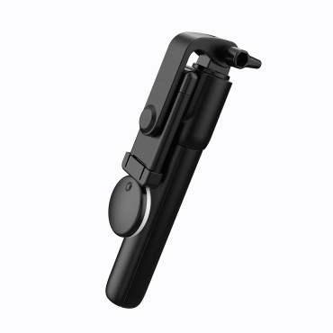 Selfie teleszkópos bot a távirányítóval + LED állvány állványon 1m - fekete