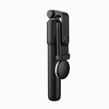 Selfie Telescopic Stick avec télécommande + Trépied LED Stand sur téléphone 1M - Noir