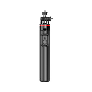 Selfie Stick Telecopic s diaľkovým ovládaním + 2x LED LAPT TRIPOOD Stojan pre telefón 1.3m - čierna