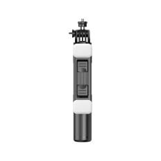 Selfie Stick Telecopic s diaľkovým ovládaním + 2x LED LAPT TRIPOOD Stojan pre telefón 1.3m - čierna