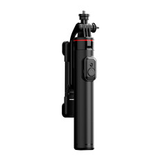 Selfie Stick Teleskopska z daljinskim upravljalnikom + 2x LED svetilka stojalo stojalo za telefon 1.3m - Črna
