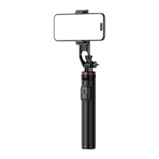 Selfie Stick teleskopska z daljinskim upravljalnikom na telefonu 1.3m Aluminij - črna
