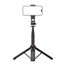 Selfie Stick Telescopic met afstandsbedieningstatief op de telefoon 1.3m Aluminium - zwart